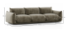 Buy 3-Seater Sofa - Velvet Upholstery - Urana Taupe 61013 with a guarantee