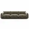 Buy 3-Seater Sofa - Velvet Upholstery - Urana Taupe 61013 - in the EU