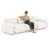 Buy 3-Seater Sofa - Bouclé Fabric Upholstery - Urana White 61014 at MyFaktory