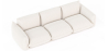 Buy 3-Seater Sofa - Bouclé Fabric Upholstery - Urana White 61014 with a guarantee