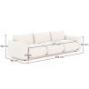 Buy 3-Seater Sofa - Bouclé Fabric Upholstery - Urana White 61014 - in the EU