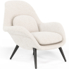 Buy Bouclé Upholstered Armchair - Opera White 60707 - in the EU