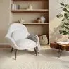 Buy Bouclé Upholstered Armchair - Opera White 60707 - prices