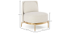 Buy Designer Armchair - Upholstered in Bouclé Fabric - Sabah White 61015 - in the EU