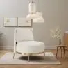 Buy Designer Armchair - Upholstered in Bouclé Fabric - Sabah White 61015 - prices
