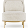 Buy Designer Armchair - Upholstered in Bouclé Fabric - Sabah White 61015 - in the EU