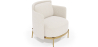 Buy Designer Armchair - Upholstered in Bouclé Fabric - Hynu White 61017 at MyFaktory