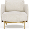 Buy Designer Armchair - Upholstered in Bouclé Fabric - Hynu White 61017 - in the EU