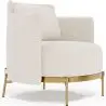 Buy Designer Armchair - Upholstered in Bouclé Fabric - Hynu White 61017 - prices