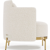 Buy Designer Armchair - Upholstered in Bouclé Fabric - Hynu White 61017 in the Europe