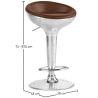 Buy Aviator Bar Stool - Microfibre in Imitation Weathered Leather Brown 26712 - in the EU
