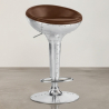 Buy Aviator Bar Stool - Microfibre in Imitation Weathered Leather Brown 26712 - prices