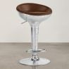 Buy Aviator Bar Stool - Microfibre in Imitation Weathered Leather Brown 26712 - prices