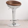 Buy Aviator Bar Stool - Microfibre in Imitation Weathered Leather Brown 26712 - prices
