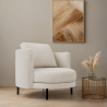 Buy Designer Armchair - Upholstered in Bouclé Fabric - Nagar White 61019 - prices