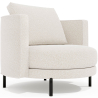 Buy Designer Armchair - Upholstered in Bouclé Fabric - Nagar White 61019 - prices