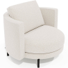 Buy Designer Armchair - Upholstered in Bouclé Fabric - Nagar White 61019 at MyFaktory