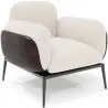 Buy Bouclé Fabric Upholstered Armchair - Greda White 61021 - in the EU