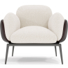 Buy Bouclé Fabric Upholstered Armchair - Greda White 61021 - in the EU