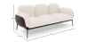 Buy 3-Seater Sofa - Upholstered in Bouclé Fabric - Greda White 61024 at MyFaktory