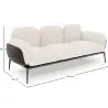 Buy 3-Seater Sofa - Upholstered in Bouclé Fabric - Greda White 61024 - in the EU