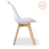 Buy Set of 2 Brielle Scandinavian design chair with cushion - Matt White 58740 at MyFaktory