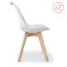 Buy Set of 2 Brielle Scandinavian design chair with cushion - Matt White 58740 at MyFaktory