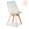 Buy Set of 2 Brielle Scandinavian design chair with cushion - Matt White 58740 in the Europe