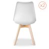 Buy Set of 2 Brielle Scandinavian design chair with cushion - Matt White 58740 home delivery