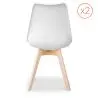 Buy Set of 2 Brielle Scandinavian design chair with cushion - Matt White 58740 home delivery
