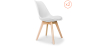 Buy Set of 2 Brielle Scandinavian design chair with cushion - Matt White 58740 - prices