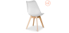 Buy Set of 2 Brielle Scandinavian design chair with cushion - Matt White 58740 in the Europe