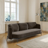 Buy Three-seat Sofa - Velvet Upholstery - Balga Taupe 61026 - prices