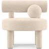 Buy  Armchair - Upholstered in Velvet - Fera White 60696 - in the EU
