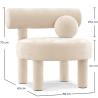 Buy  Armchair - Upholstered in Velvet - Fera Beige 60696 with a guarantee