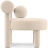Buy  Armchair - Upholstered in Velvet - Fera White 60696 at MyFaktory