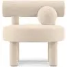 Buy  Armchair - Upholstered in Velvet - Fera White 60696 - in the EU