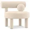 Buy  Armchair - Upholstered in Velvet - Fera White 60696 - prices