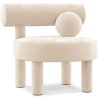 Buy  Armchair - Upholstered in Velvet - Fera Beige 60696 - prices