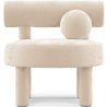 Buy  Armchair - Upholstered in Velvet - Fera Beige 60696 - in the EU