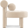 Buy  Armchair - Upholstered in Velvet - Fera Beige 60696 at MyFaktory