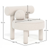 Buy Armchair - Upholstered in Bouclé - Fera White 60697 at MyFaktory