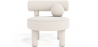 Buy Armchair - Upholstered in Bouclé - Fera White 60697 - in the EU