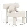 Buy Armchair - Upholstered in Bouclé - Fera White 60697 - prices