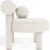 Buy Armchair - Upholstered in Bouclé - Fera White 60697 in the Europe
