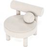 Buy Armchair - Upholstered in Bouclé - Fera White 60697 home delivery