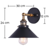 Buy Wall Sconce Lamp - Vintage Design - Joey Black 50862 in the Europe