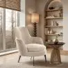 Buy Contemporary Style Upholstered Velvet Design Armchair - Saqua White 61046 - prices