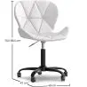 Buy PU Upholstered Office Chair - Black Winka Frame White 61049 - in the EU