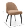 Buy Dining Chair - Upholstered in Velvet - Percin Cream 61050 home delivery